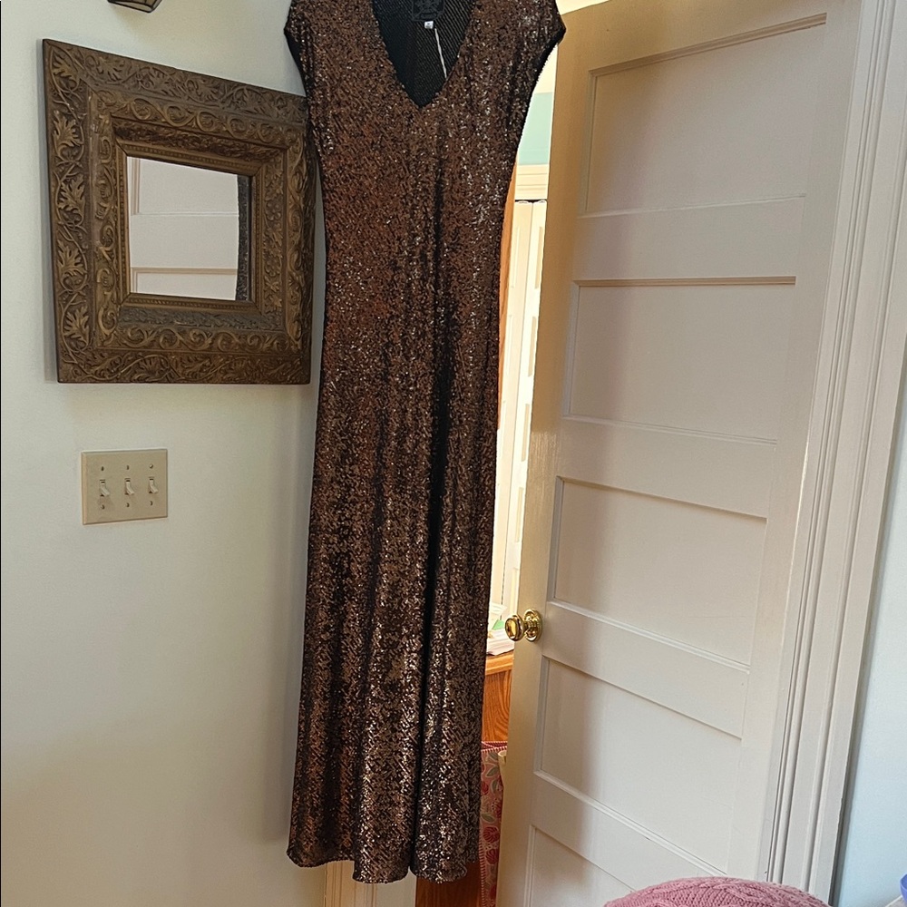 Johnny Was Black and Brown Maxi Dress